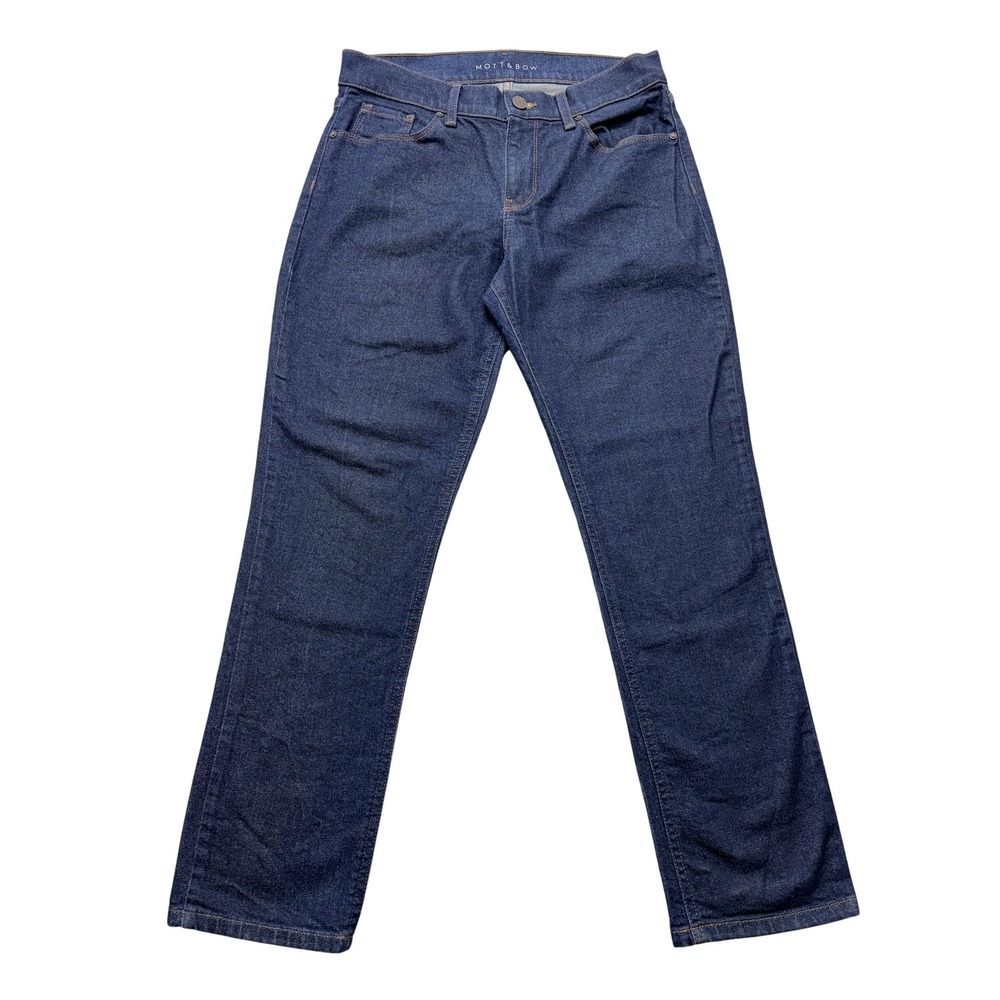 Mott & Bow Boyfriend Jeans Womens 27x28 Blue Dark Wash Mid Rise Relaxed